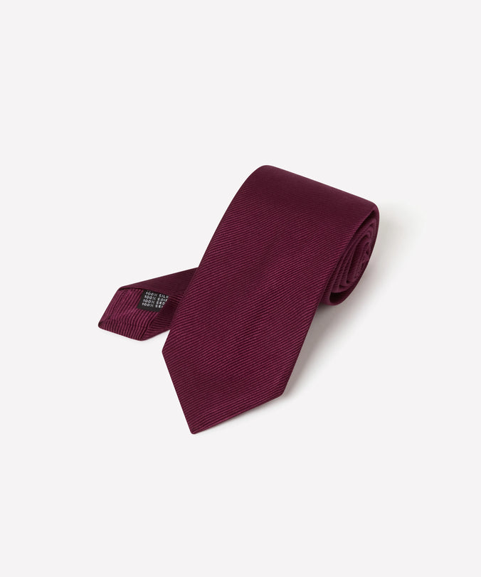 Deep Pink Italian Silk Twill Tie