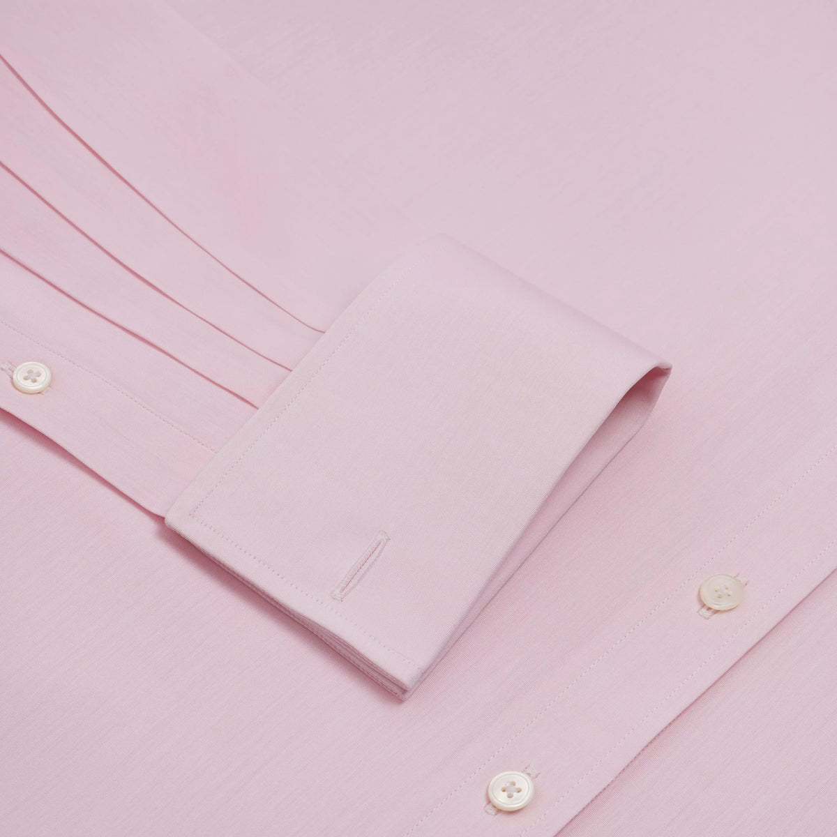 Pale Pink Classic Fit Double Cuff Poplin Formal Shirt