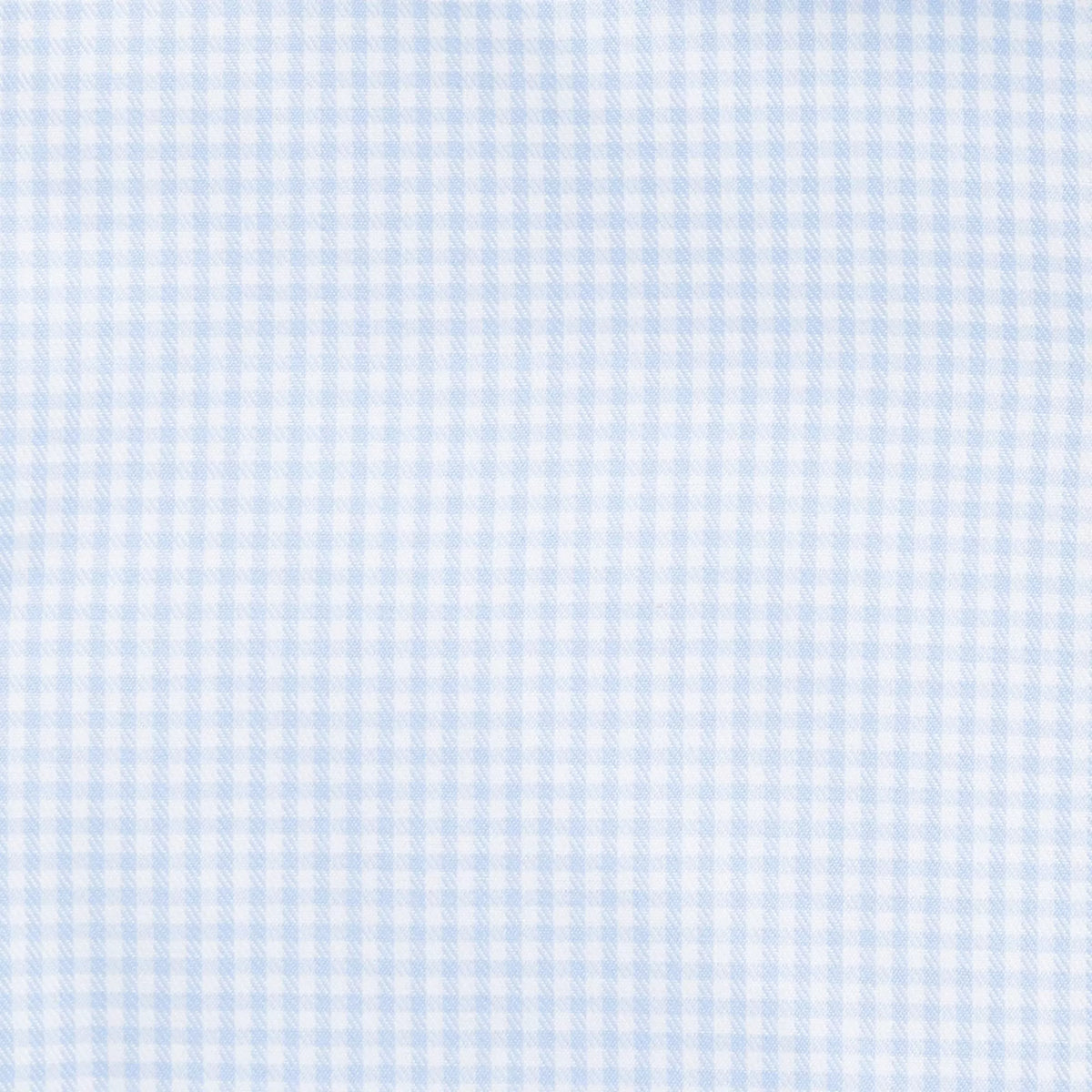Pale Blue & White Tailored Fit Royal Twill Micro Gingham Formal Shirt