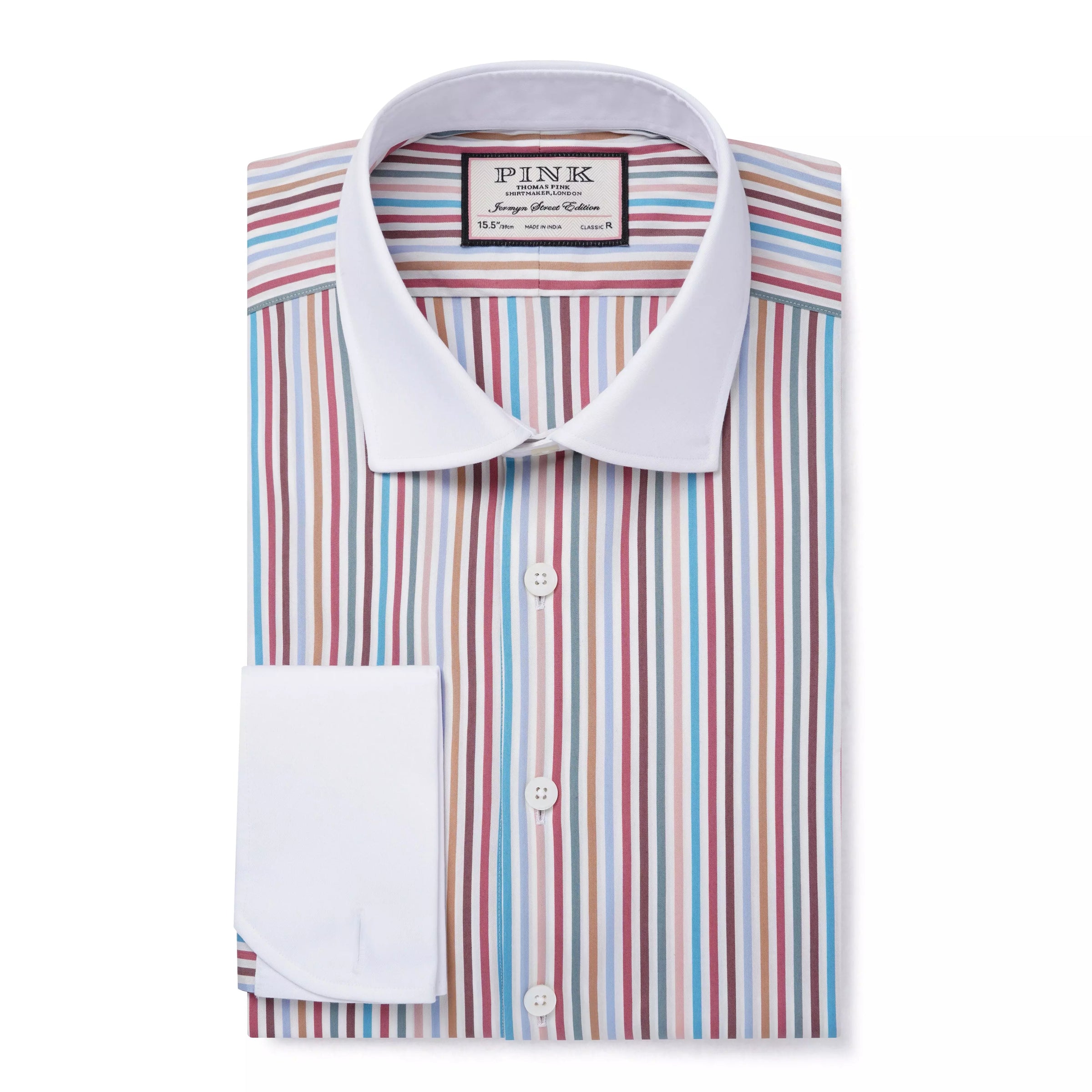 Multicolour Classic Fit Multi Bengal Stripe Formal Shirt