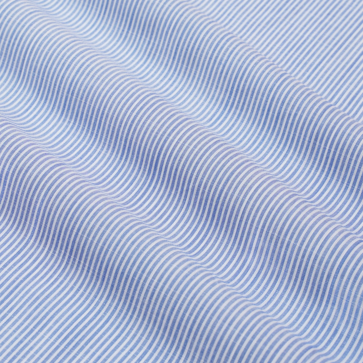 Blue & White Slim Fit Chambray Stripe Formal Shirt
