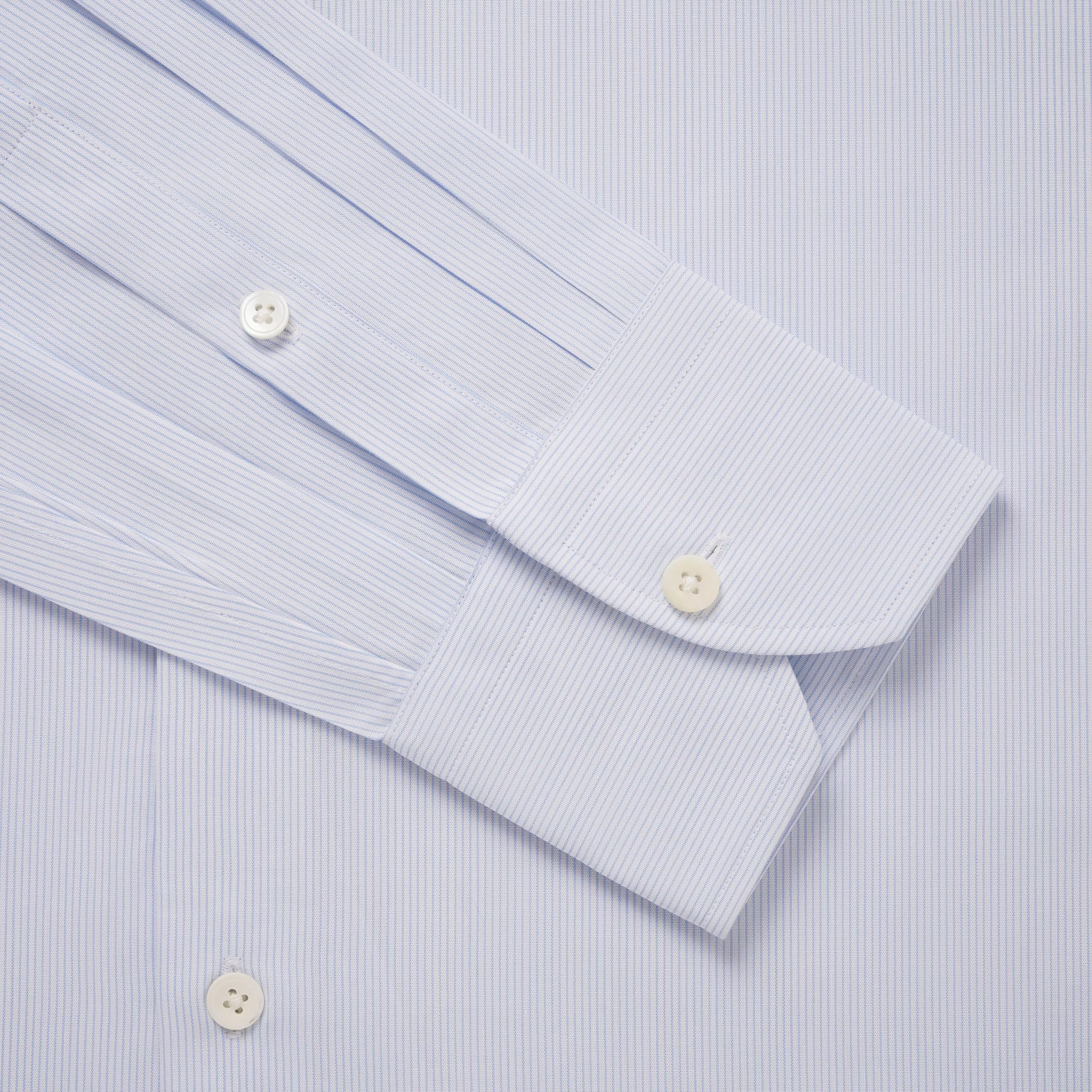 Pale Blue & White Slim Fit Pin Stripe Formal Shirt