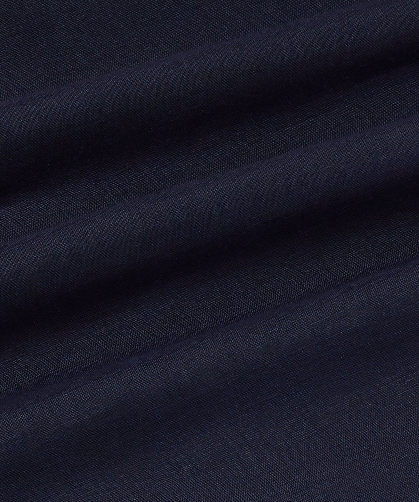 Navy Tailored Fit Essential Linen Formal Shirt