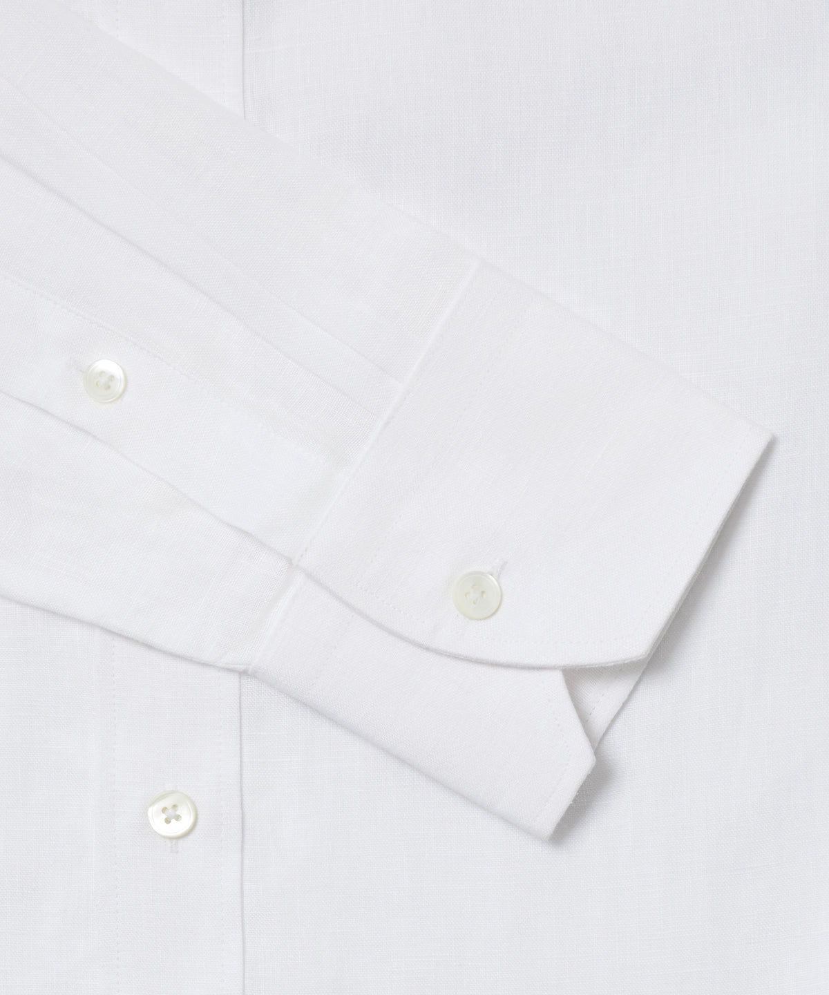 White Tailored Fit Essential Linen Formal Shirt