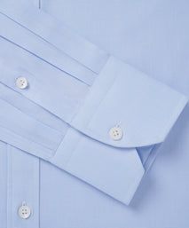 Pale Blue & White Tailored Fit Puppytooth Formal Shirt